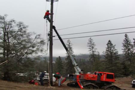 Crew Reparing Power Lines